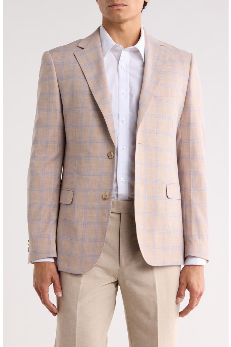Trim Fit Sport Coat, Main, color, LIGHT BROWN