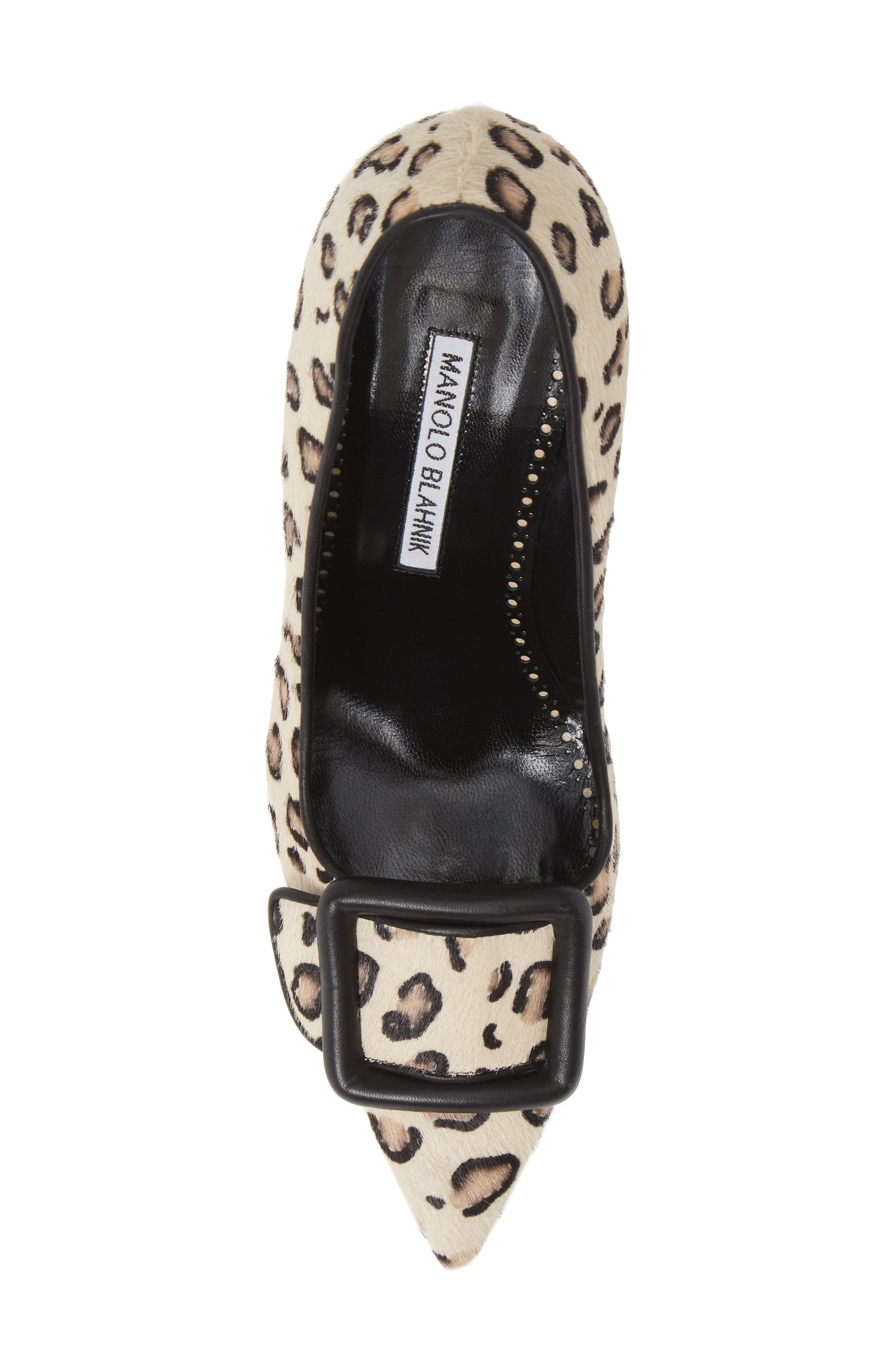 Manolo Blahnik Maysale Leopard Print Genuine Calf Hair Pump, Alternate, color, 
