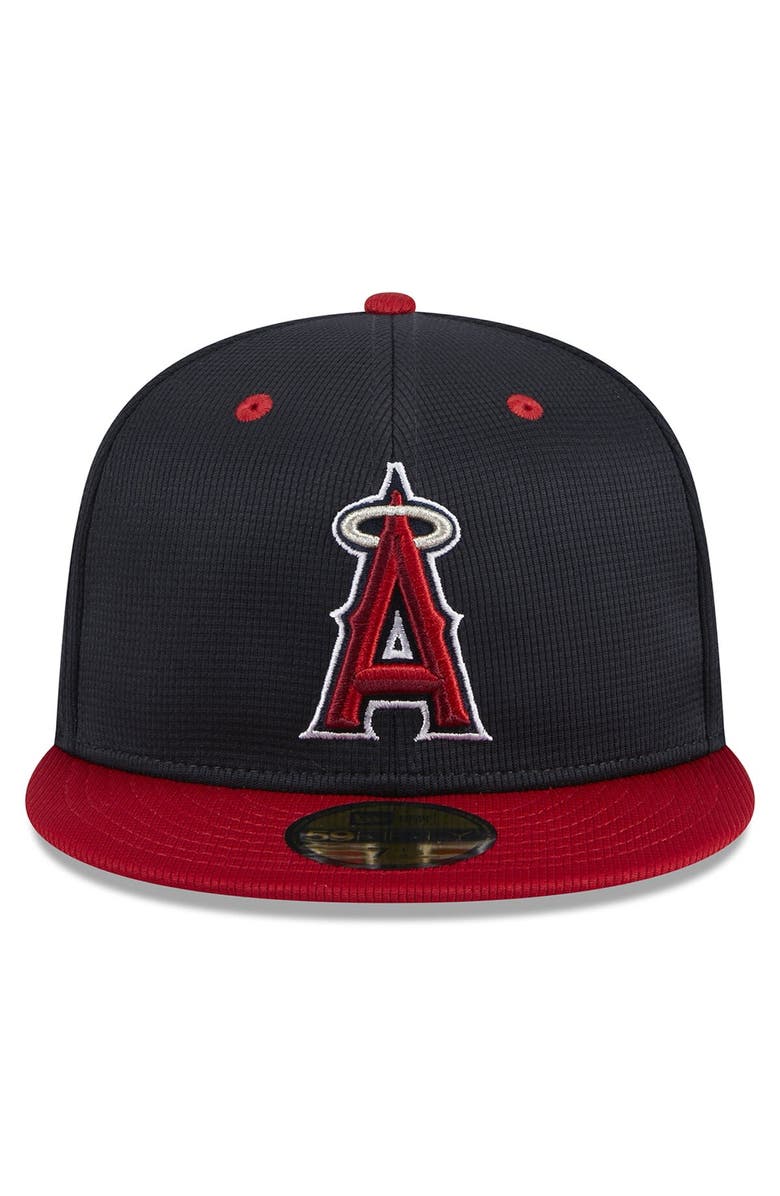 New Era Men's New Era  Navy Los Angeles Angels 2024 Batting Practice 59FIFTY Fitted Hat, Alternate, color, 