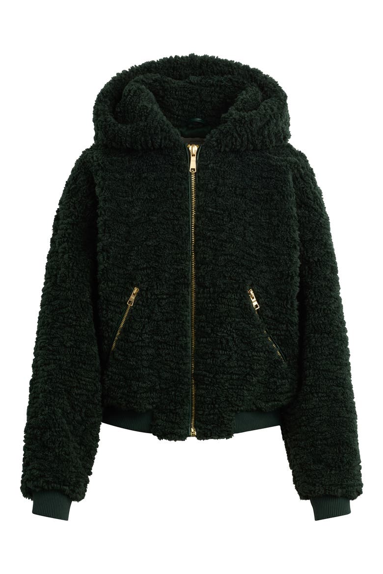 Faux Shearling Jacket, Alternate, color, DARKEST SPRUCE