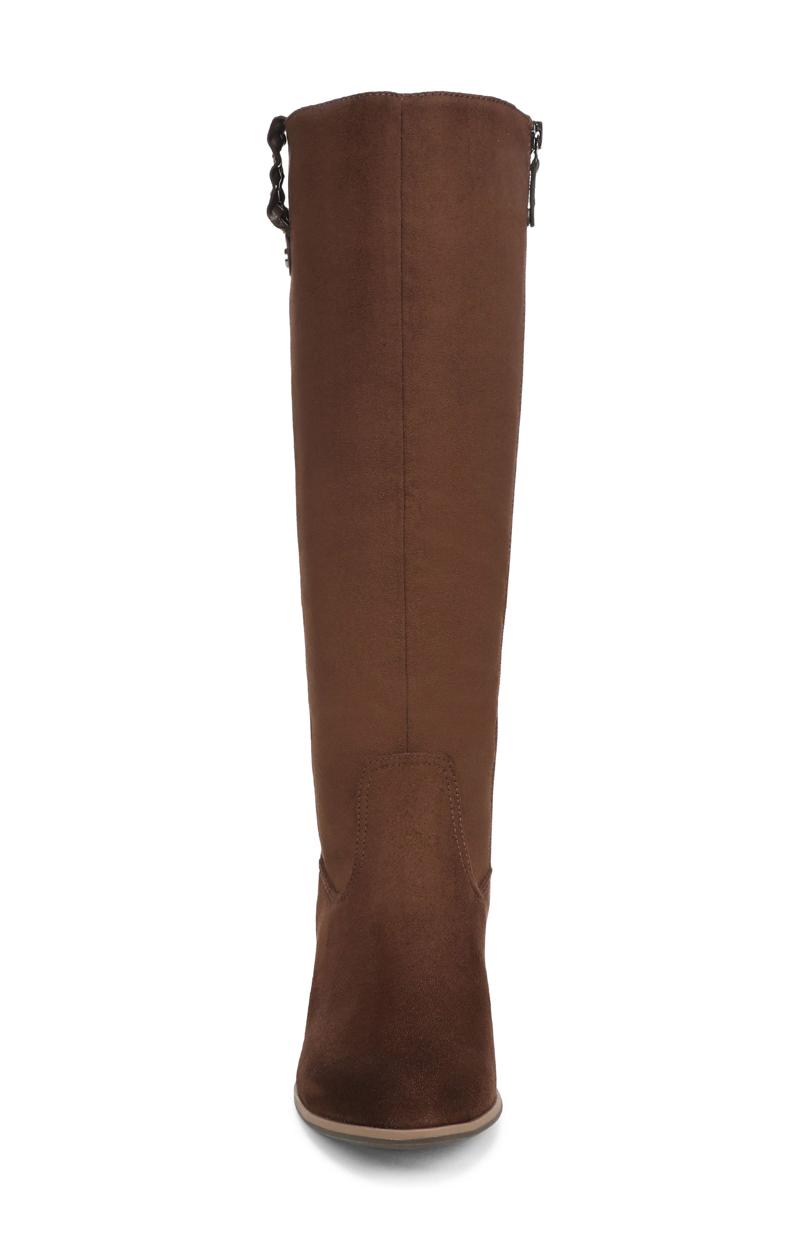 Calista Knee High Boot, Alternate, color, WALNUT BROWN MICROSUEDE