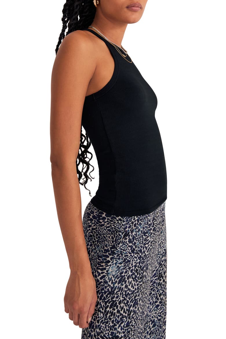 The Favorite Rib Tank, Alternate, color, BLACK