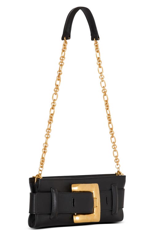 Balmain Anthem Leather Clutch In Black