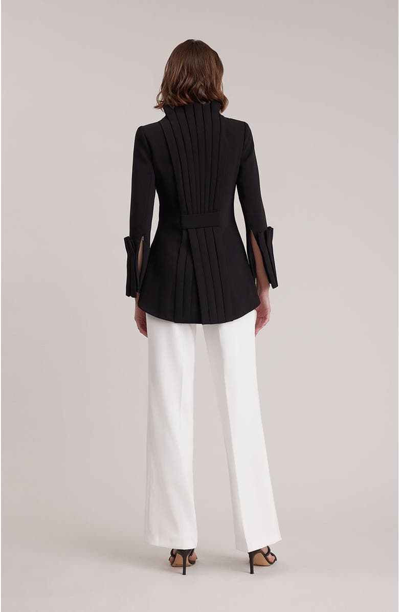 Anne Fontaine Women's Jacket Secret White Stylish Cotton Jacket With Tailored Cut And Silver Buttons, Alternate, color, Black