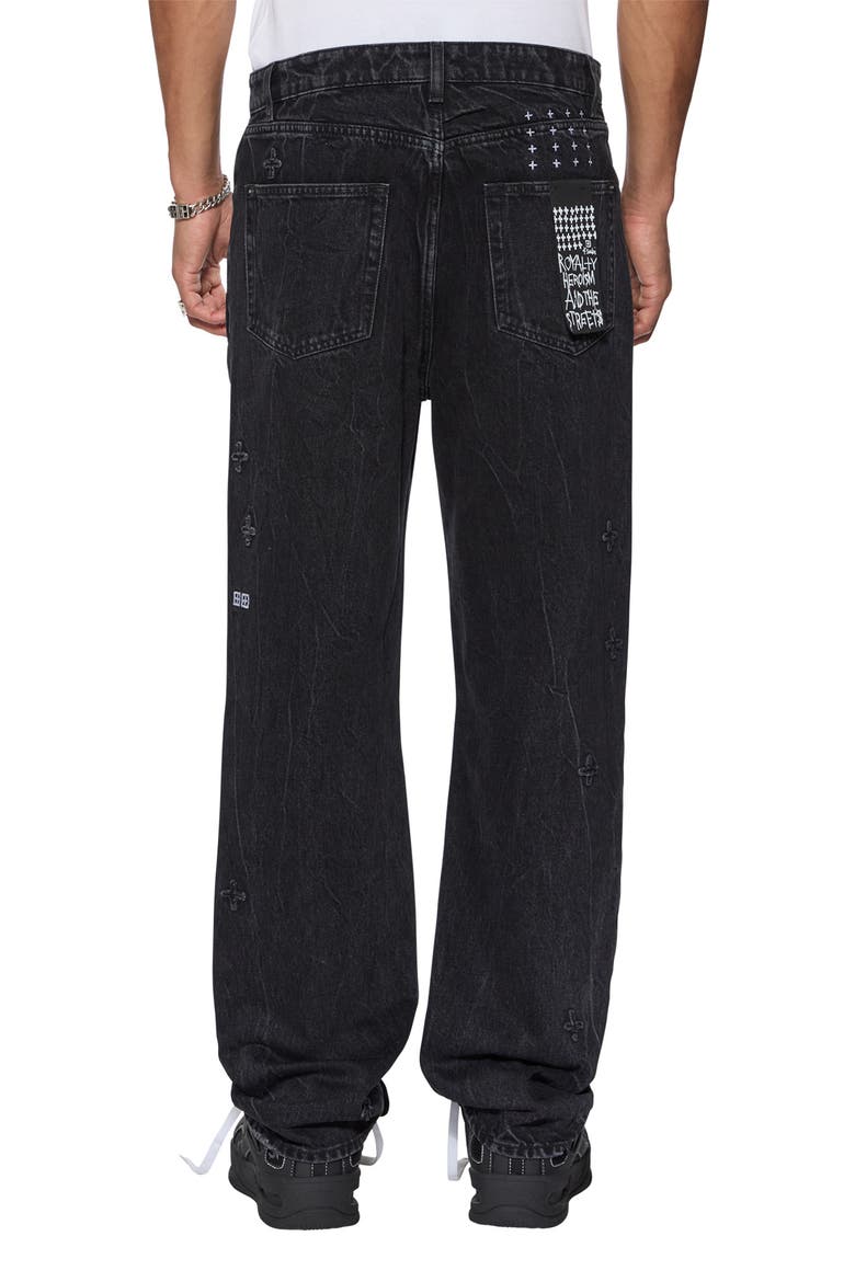 Anti K KPLUS Wide Leg Jeans, Alternate, color, BLACK