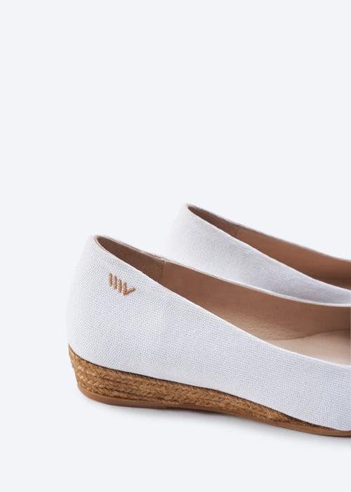 Viscata Rubina Canvas Espadrille Flats In White