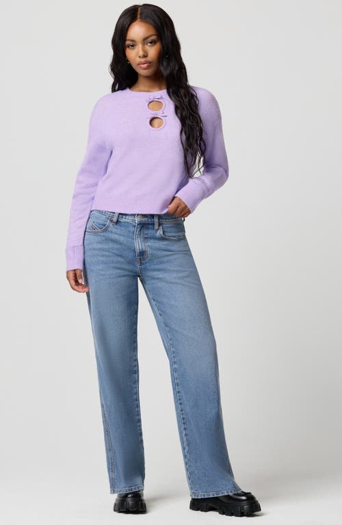 Florence By Mills Baby Bow Crop Sweater In Purple