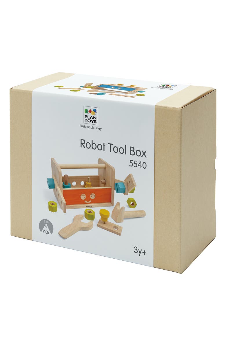 PlanToys<sup>®</sup> 18-Piece Robot Tool Box Set, Alternate, color, Assorted