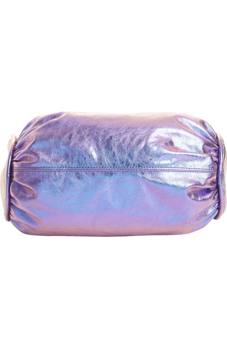 Isabel Marant Shelby Scrunch Iridescent Leather Shoulder Bag, Alternate, color,