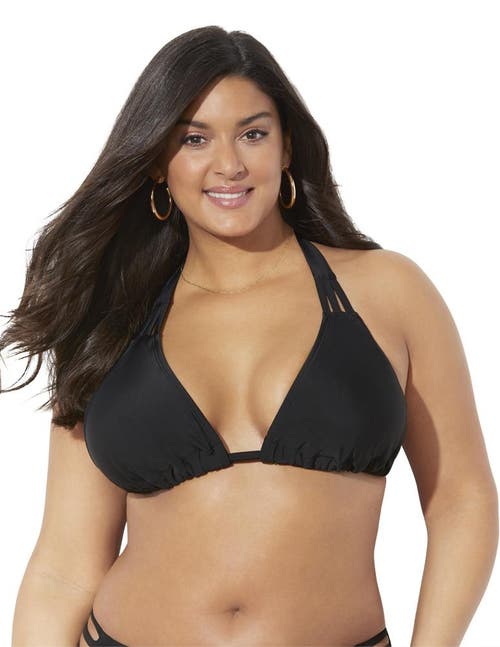 Swimsuits For All Beach Babe Triangle Bikini Top In Black