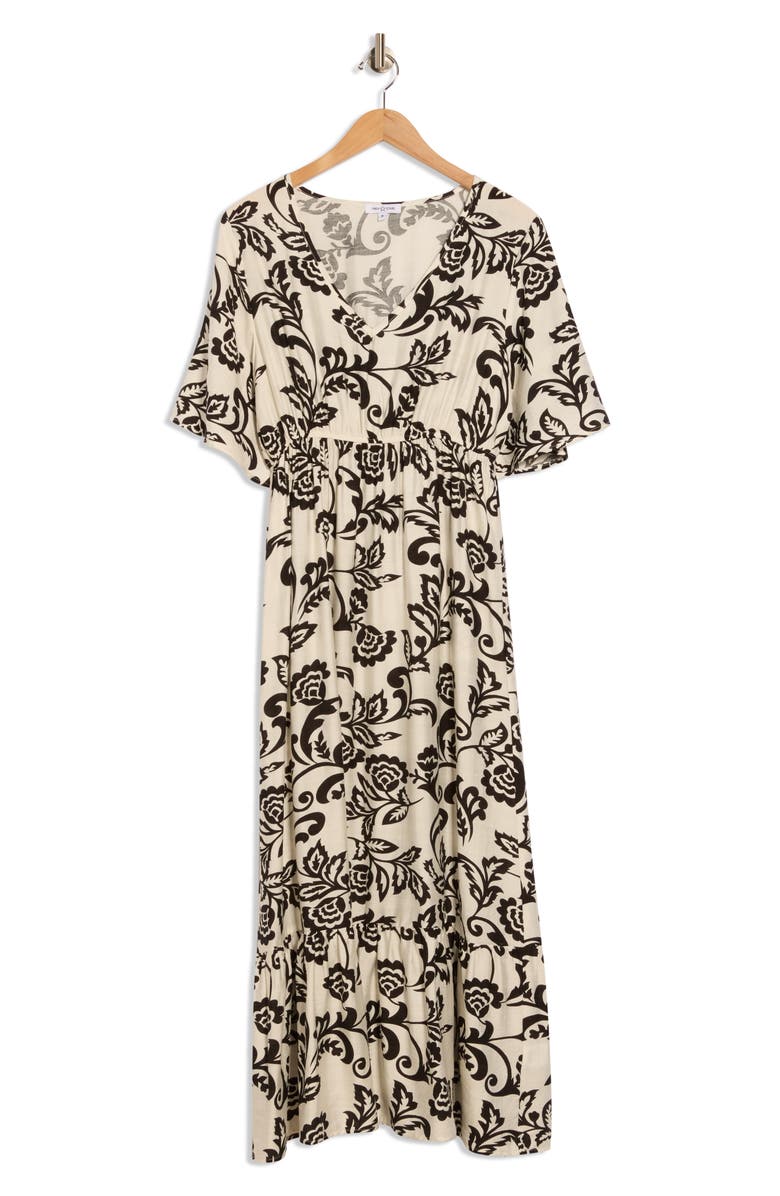 AREA STARS Rosalee Midi Dress, Alternate, color, Ivory