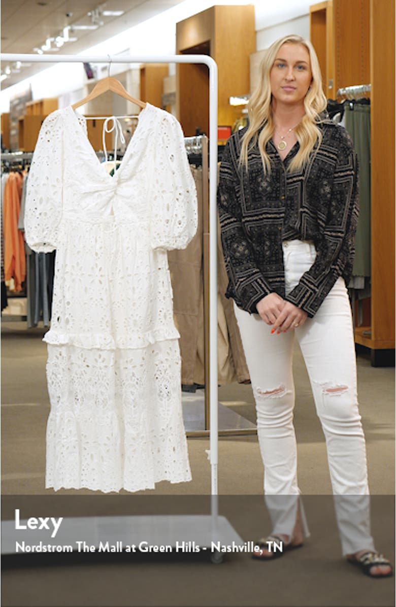 Edition Broderie Anglaise Twist Front Midi Dress, sales video thumbnail