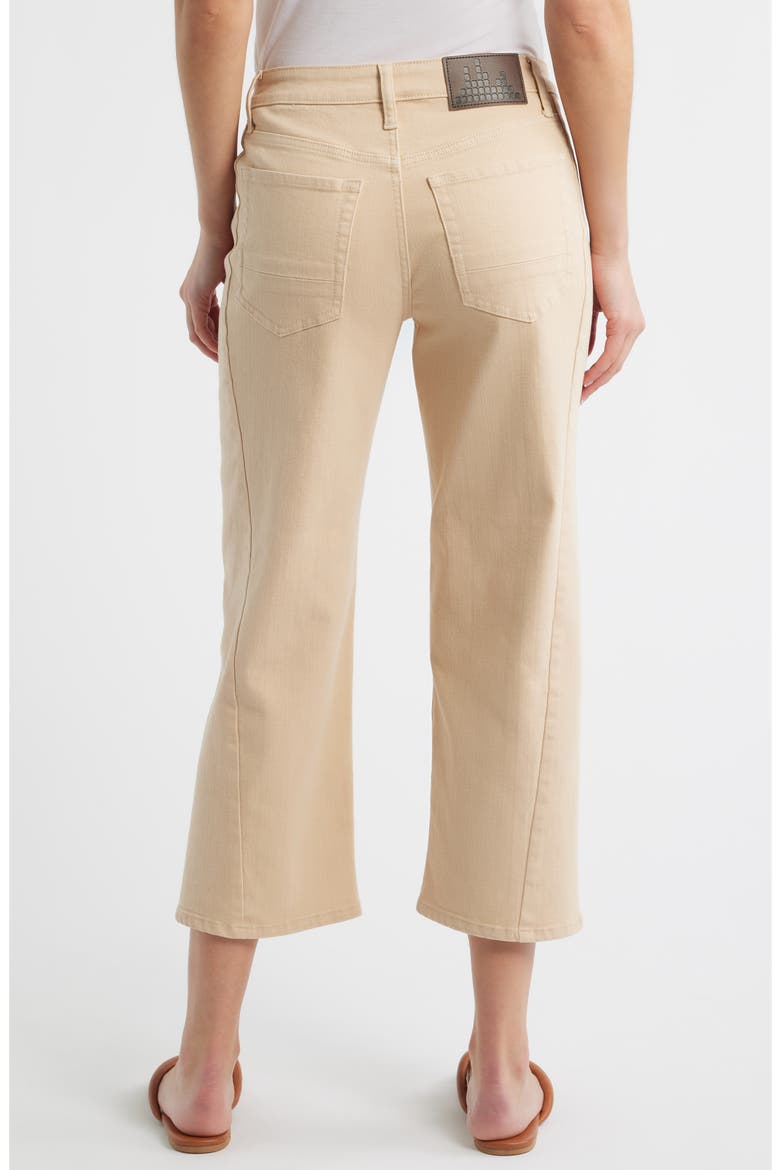 Forward Seam Crop Wide Leg Jeans, Alternate, color, ECRU