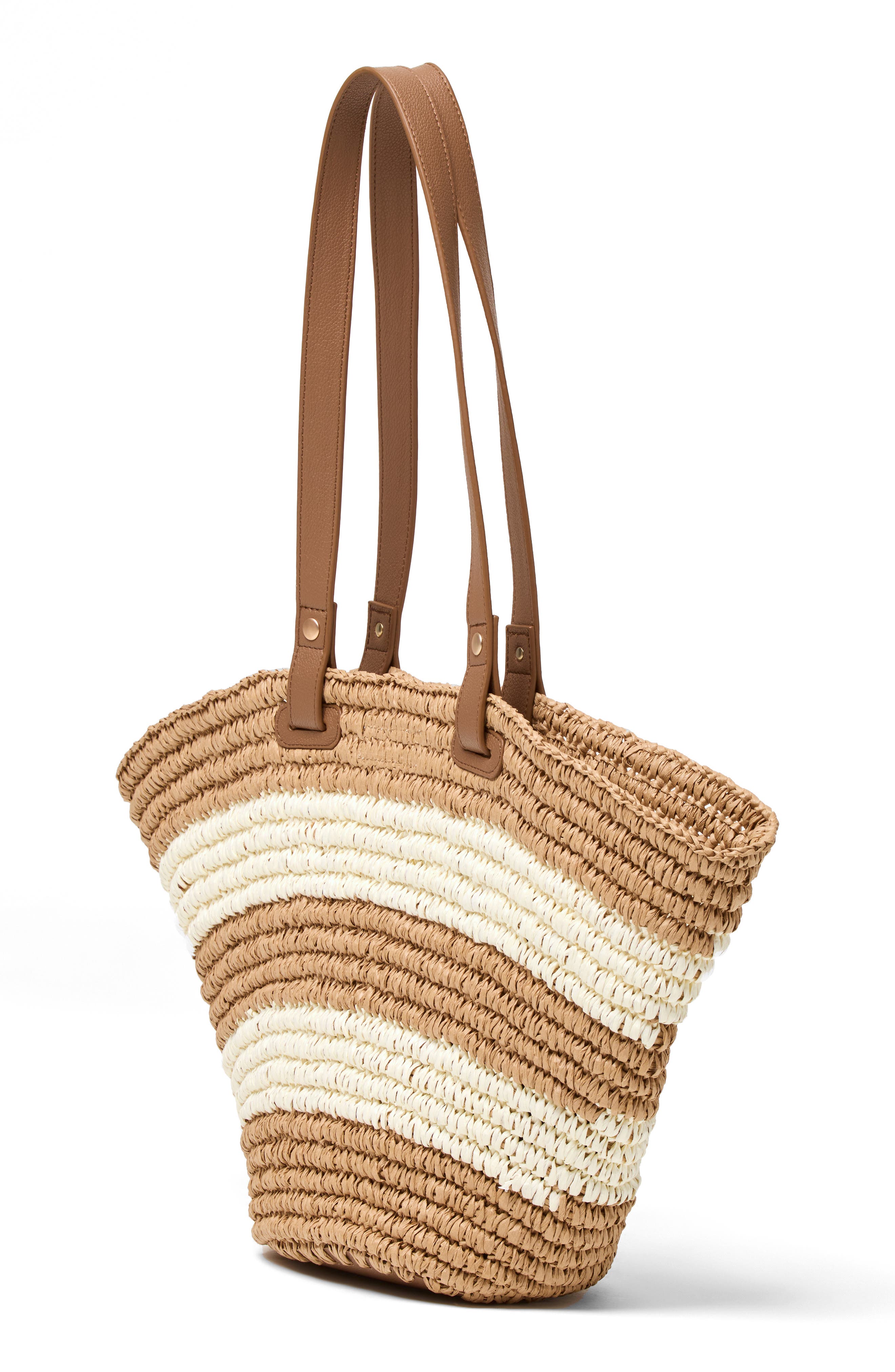 Yuli Cornhusk Tote, Alternate, color, NATURAL STRIPE