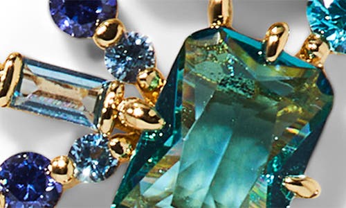 Nadri Stellar Cascade Linear Drop Earrings In Green