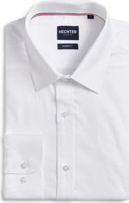 DANIEL HECHTER Paris Modern Fit Textured White Cotton Dress Shirt