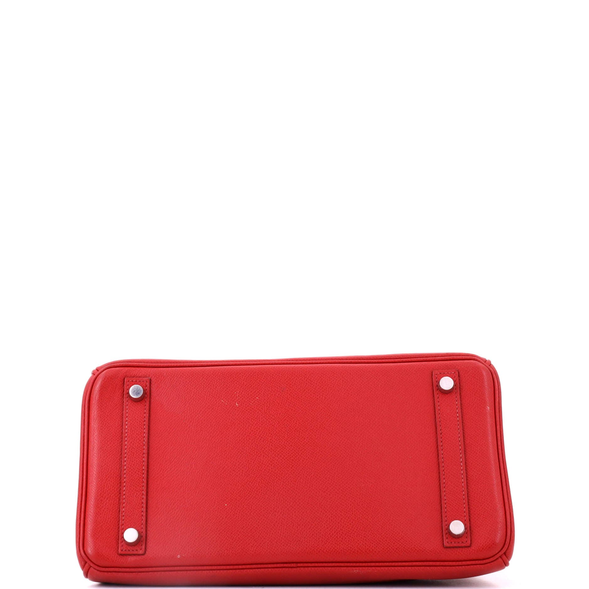 Pre-Owned Hermes Birkin Handbag Red Epsom with Palladium Hardware 25, Alternate, color, Rouge Garance
