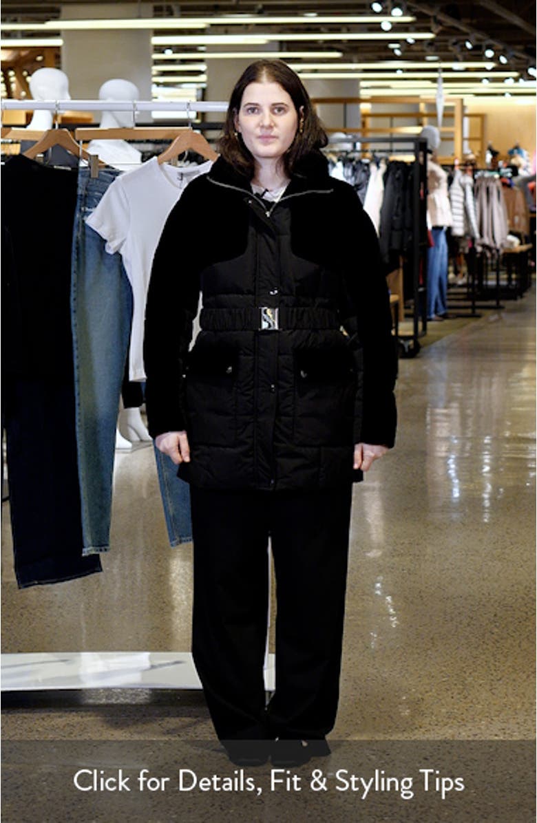 Kempsey Belted Mixed Media Coat, sales video thumbnail