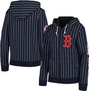 New Era Women's New Era Navy Boston Red Sox Pinstripe Tri-Blend Full-Zip Jacket