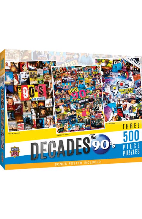The 90's 500 Piece Puzzles 3-Pack