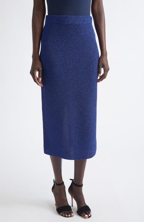 Margot Metallic Sweater Skirt