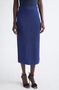 ST. JOHN Margot Metallic Sweater Skirt