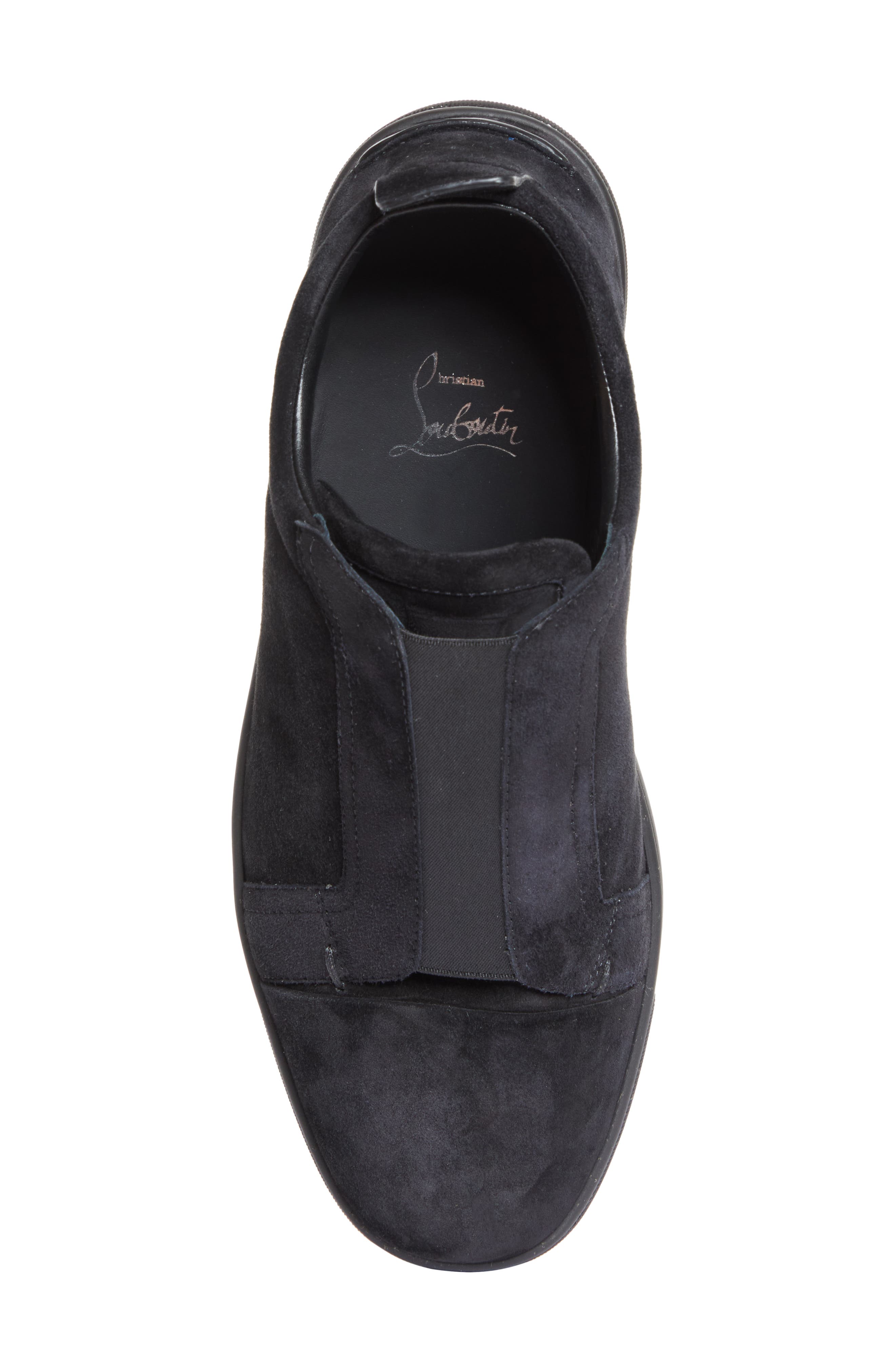 Christian Louboutin Louis Flat Low Top Sneaker, Alternate, color, Black