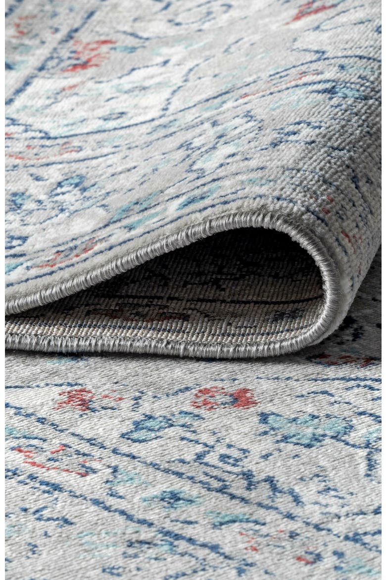 Modern Persian Vintage Medallion Area Rug, Alternate, color, Light Gray/ Multi