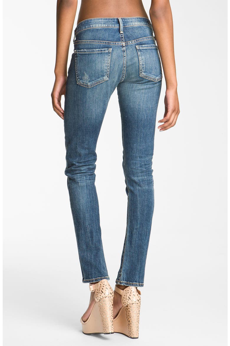 'Racer' Low Rise Skinny Jeans, Alternate, color, SLASH