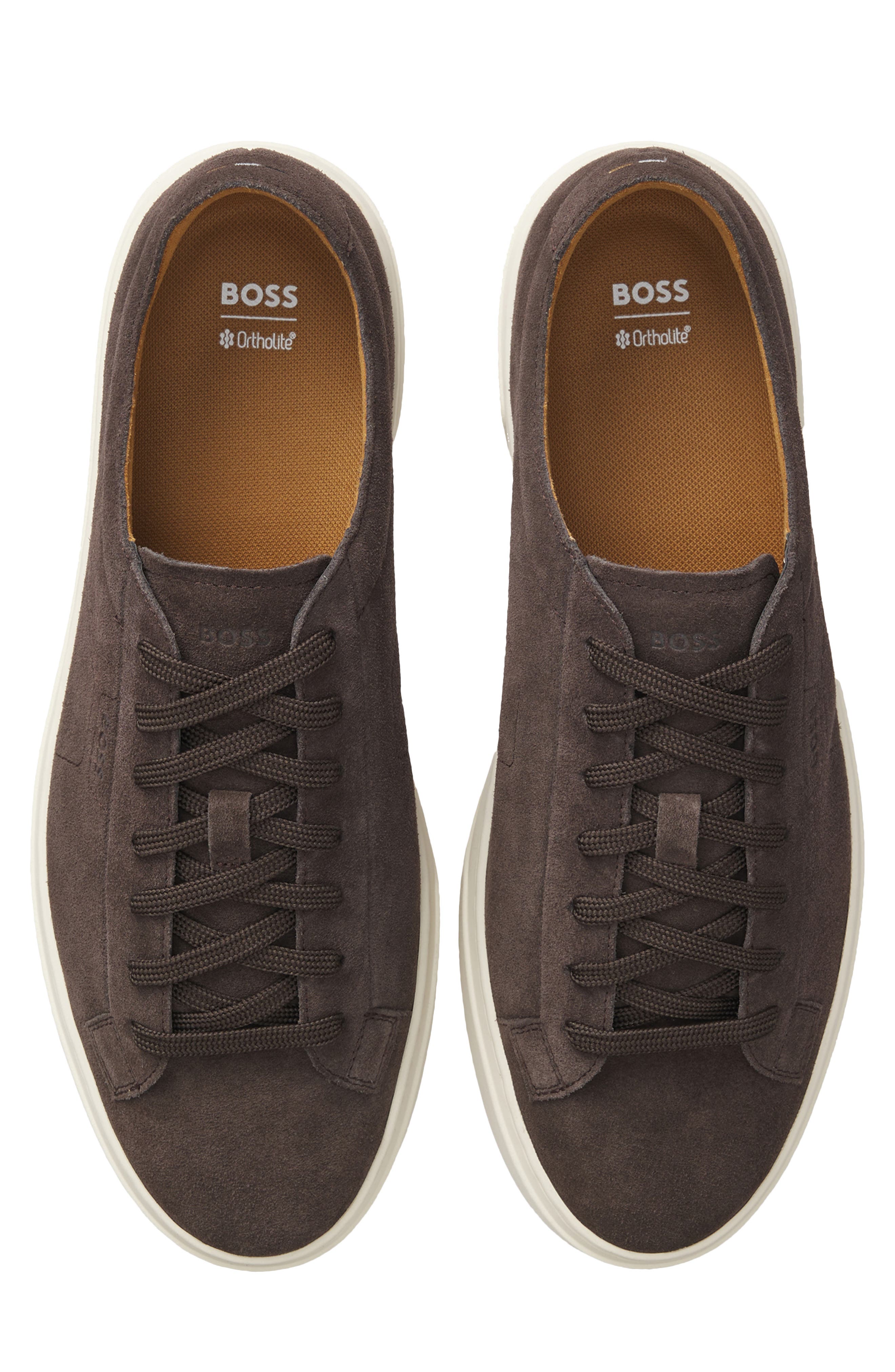 Kieran Suede Low Top Sneaker, Alternate, color, DARK BROWN SUEDE