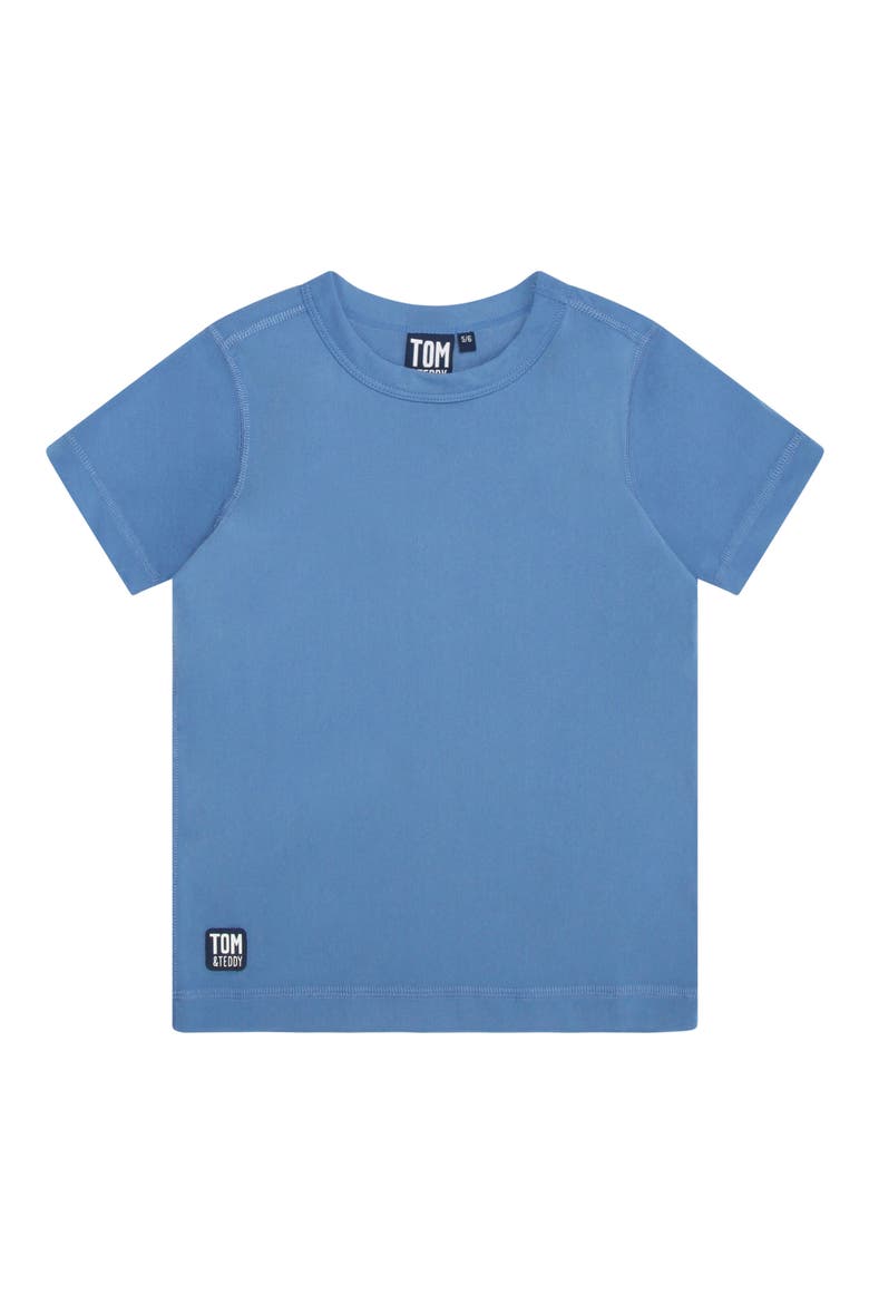 Kids' Short Sleeve Rashguard, Main, color, MARINE BLUE