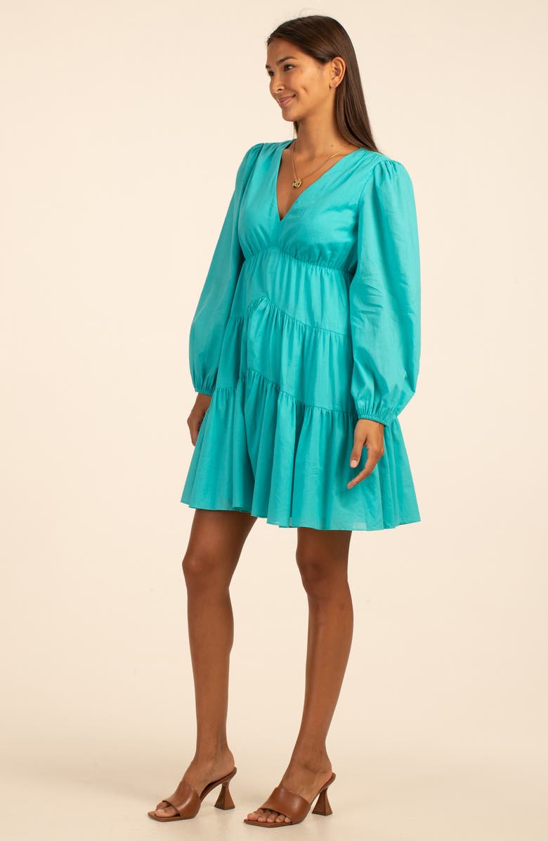Trina Turk Make Merry Tiered Long Sleeve Dress, Alternate, color, 