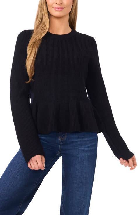 Rib Peplum Sweater