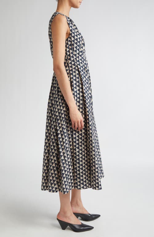 Max Mara Cotton Voile Printed Midi Dress