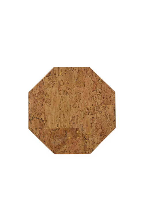 Jonathan Adler Metallic Cork Octagon Placemat Set In Brown