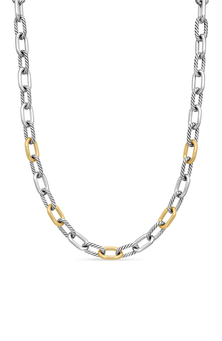 David Yurman DY Madison<sup>®</sup> Chain Necklace in Sterling Silver with 18K Yellow Gold, 11mm, Main, color, Sterling Silver With 18K Gold