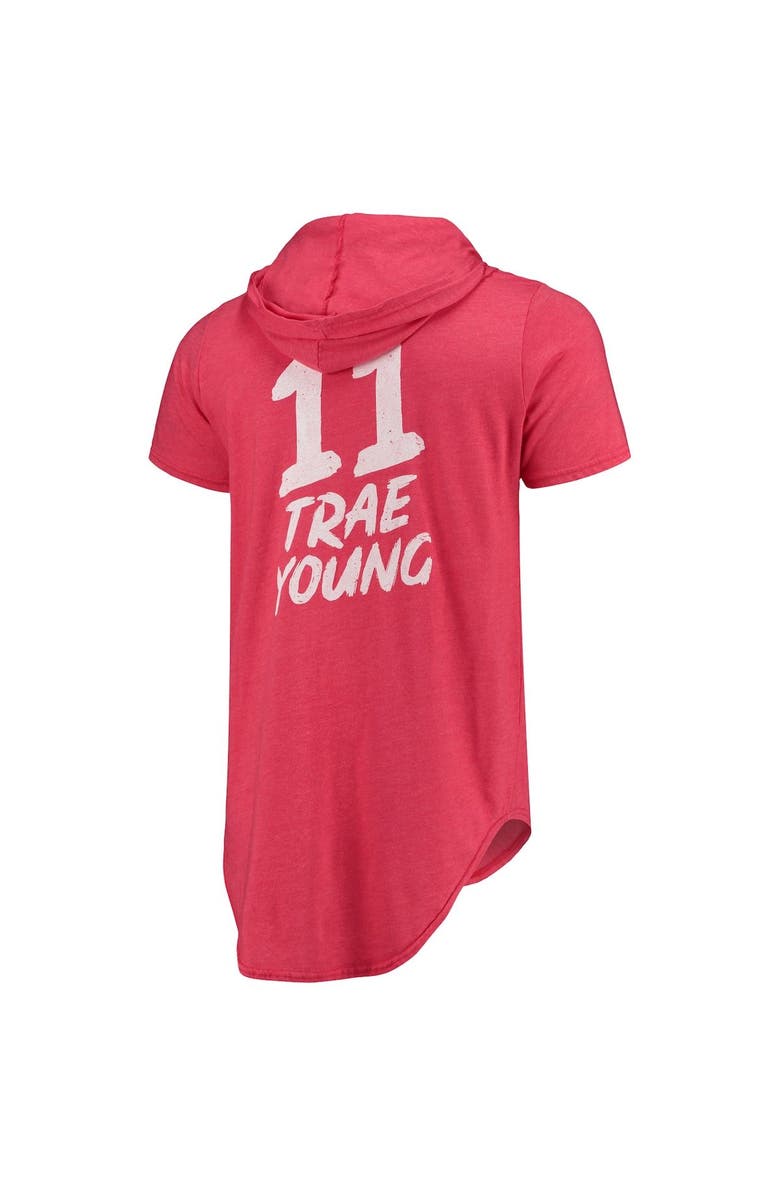 FANATICS Men's Fanatics Branded Trae Young Red Atlanta Hawks Tri-Blend Hoodie T-Shirt, Alternate, color, 