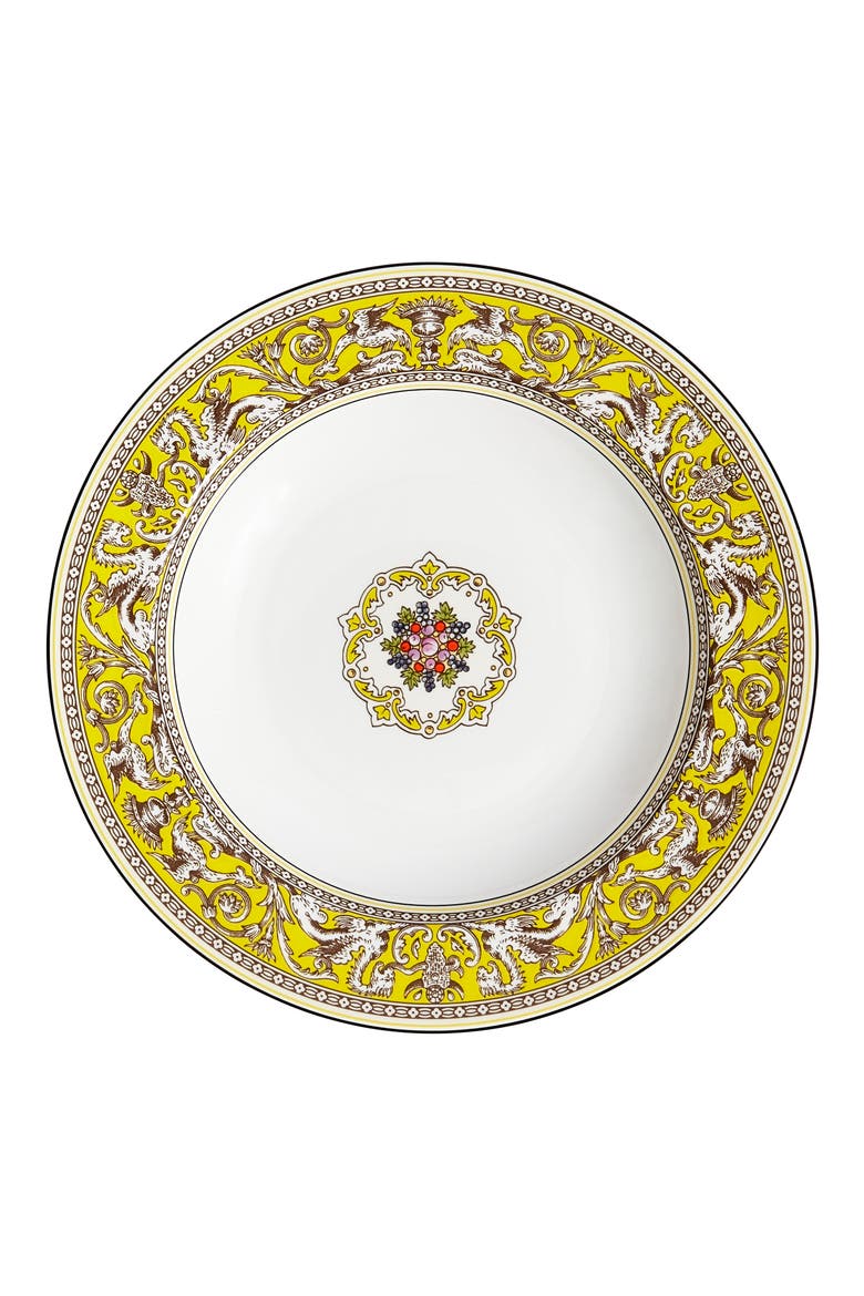 Florentine Bone China Soup Bowl, Main, color, CITRON