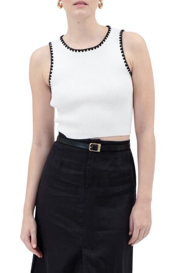 BLU PEPPER BLU PEPPER CONTRAST TRIM SLEEVELESS TOP