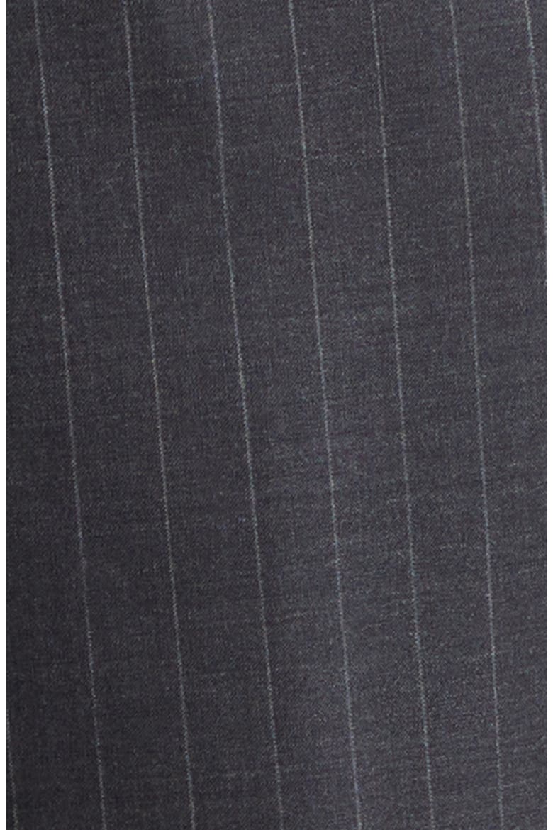 Trevor Pinstripe Wool Trousers, Alternate, color, IRON GREY STRIPE