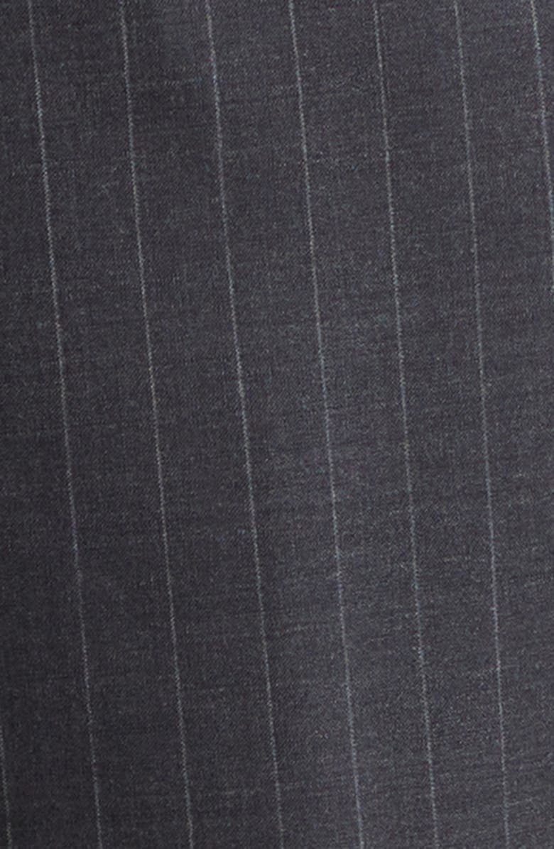 Burberry Trevor Pinstripe Wool Trousers, Alternate, color, Iron Grey Stripe