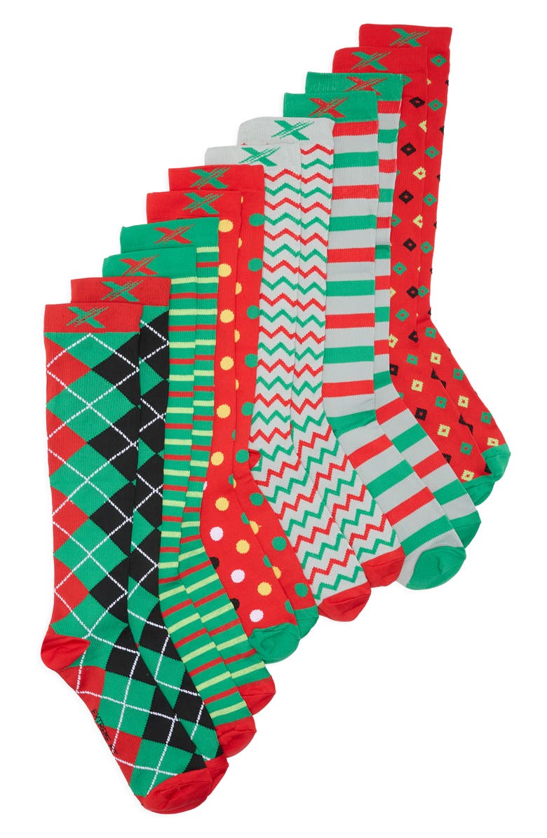 EXTREME FIT 3-Pack Ankle Length Compression Socks, Main, color, Mix