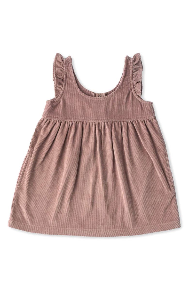 Pehr Organic Cotton Corduroy Pinafore Dress, Main, color, Thistle