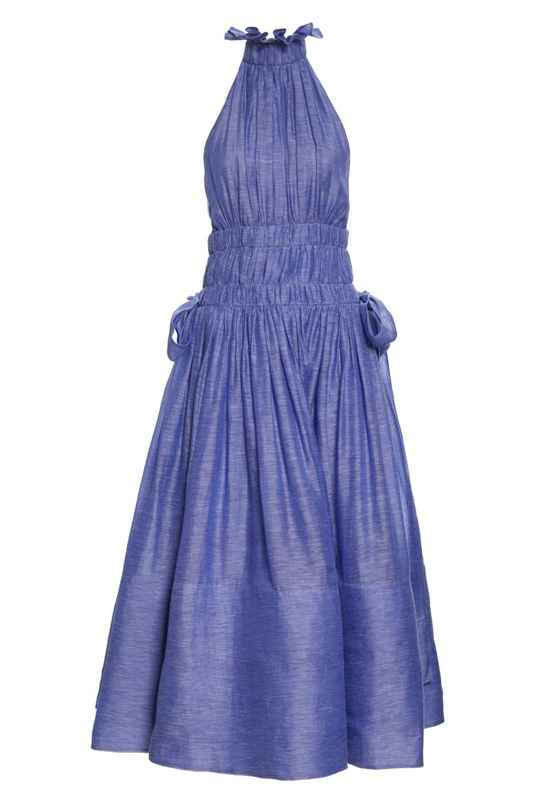 Luminous Halter Gown, Alternate, color, CORNFLOWER