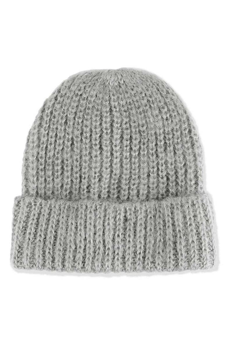 Knit Beanie, Main, color, GREY