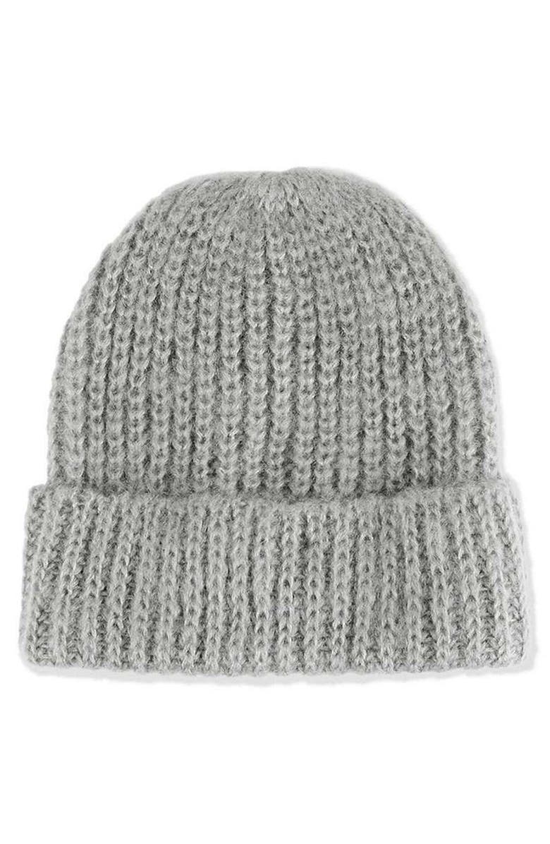 Topshop Knit Beanie, Main, color, 