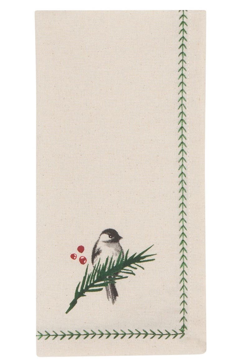 Forest Birds Set of 4 Napkins, Alternate, color, FOREST BIRDS