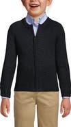 Lands' End School Uniform Girls Cotton Modal Zip-front Cardigan Sweater