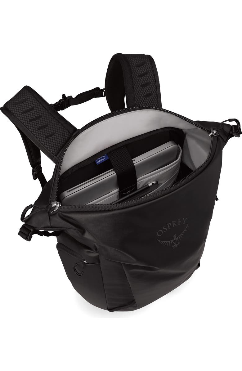 Osprey Transporter 22-Liter Zinch Backpack, Alternate, color, Raven Black/Black