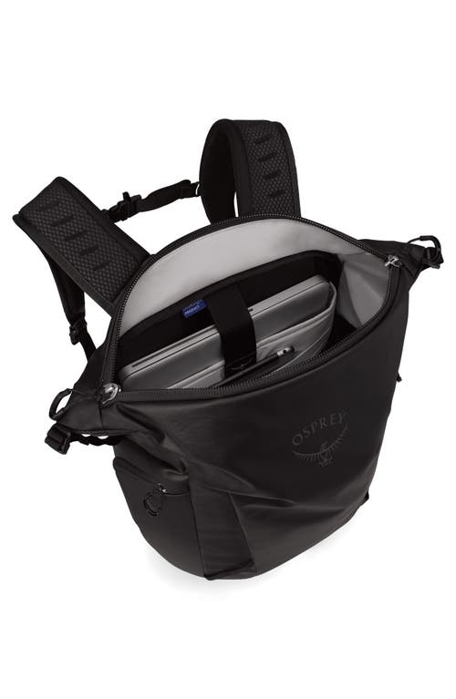 Osprey Transporter 22-liter Zinch Backpack In Raven Black/black